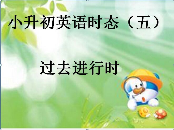 标题：时态（五）过去进行时
										 学校：学而思
										 讲师：未知  